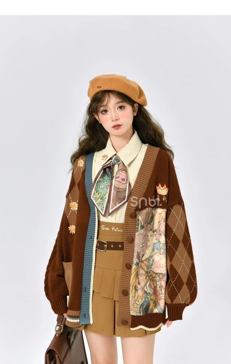 Vintage Mori Kei outfit set styled on model showing complete three-piece coordination