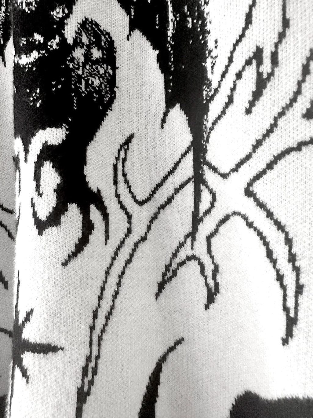 White bat embroidered sweater packaging and product presentation ready for shipping jirai aesthetic