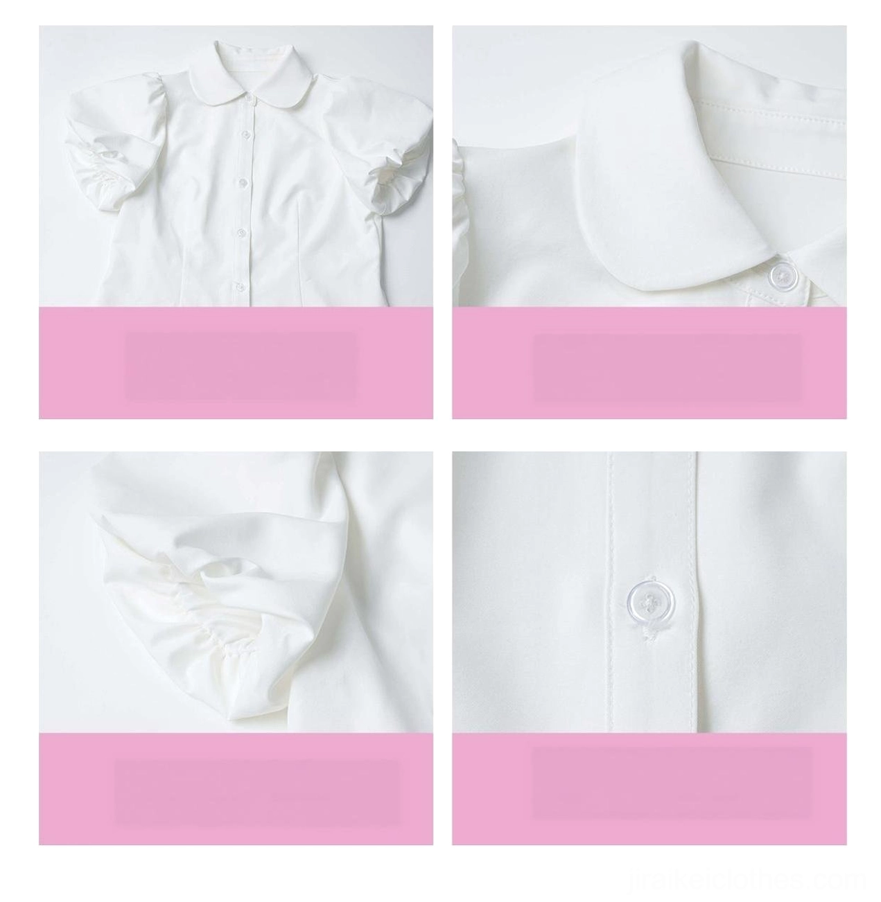 White bubble sleeve blouse with black suspender skirt jirai kei styling showing creative mixing and layering for alternative fashion aesthetic